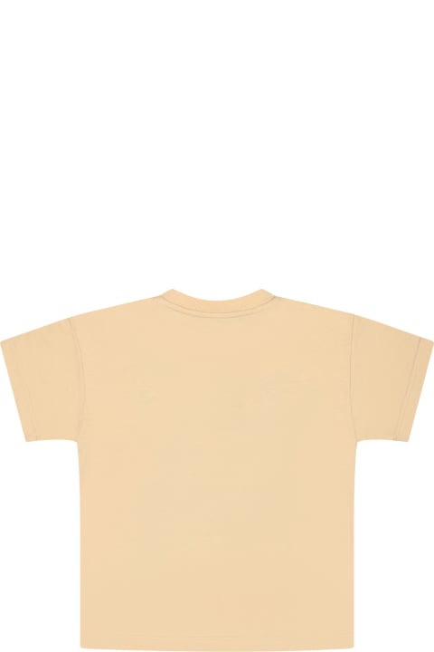 ベビーボーイズ トップス Gucci Ivory T-shirt For Baby Girl With Double G