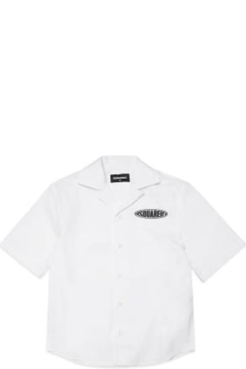 Dsquared2 Shirts for Boys Dsquared2 Camicia Con Logo Gommato