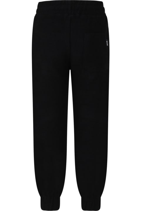 MSGM Bottoms for Women MSGM Black Trousers Fro Kids With Logo