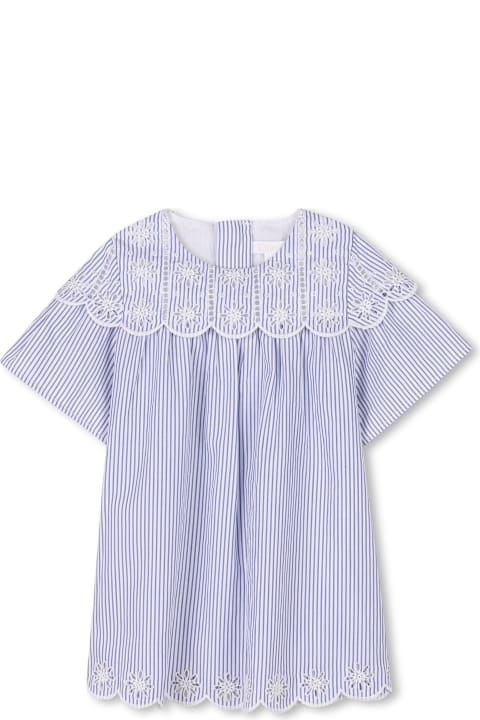 Bodysuits & Sets for Baby Girls Chloé Abito A Righe Con Ricamo A Fiori