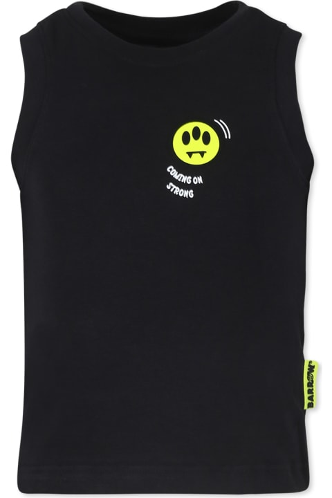 Homeware Barrow Black Tank Top For Girl With Smiley
