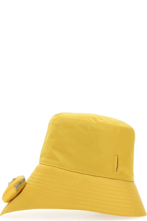 Hats for Men Prada Yellow Re-nylon Hat