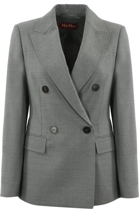 Max Mara Studio Coats & Jackets for Women Max Mara Studio Double-breasted Cottage Wool Jacket