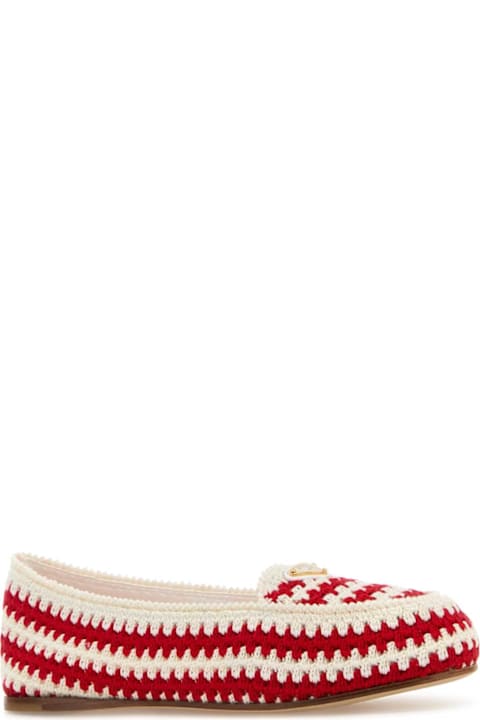 Prada Shoes for Women Prada Embroidered Crochet Loafers