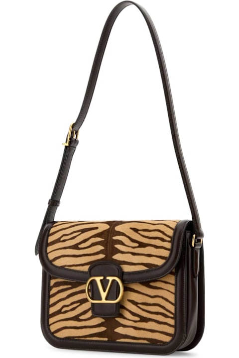 Homeware Valentino Garavani Two-tone Calf Hair And Leather 9to5 Shoulder Bag