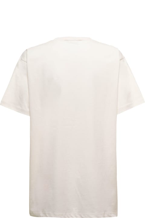 Fashion for Men MICHAEL Michael Kors M Michael Kors Woman's White Organic Cotton T-shirt With Studded Logo