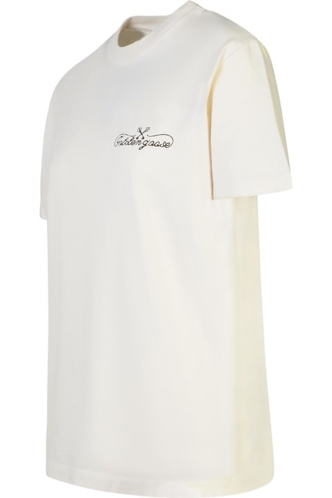 Golden Goose Topwear for Women Golden Goose 'journey' White Cotton T-shirt