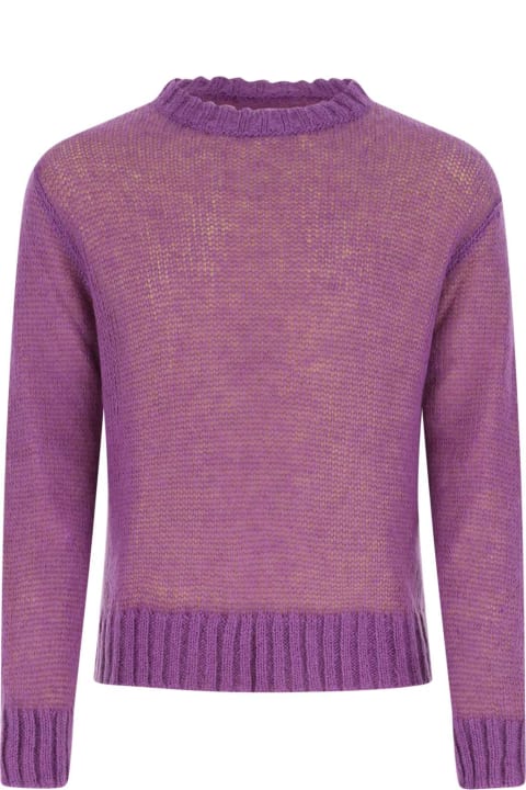 Jil Sander for Men Jil Sander Purple Mohair Blend Sweater