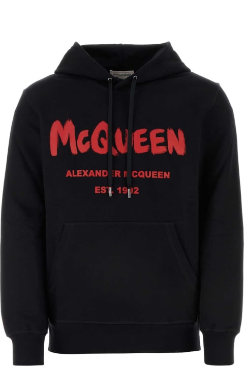 Clothing for Men Alexander McQueen Black Cotton Sweatshirt