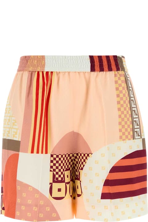Sale for Women Fendi Printed Crepe Shorts
