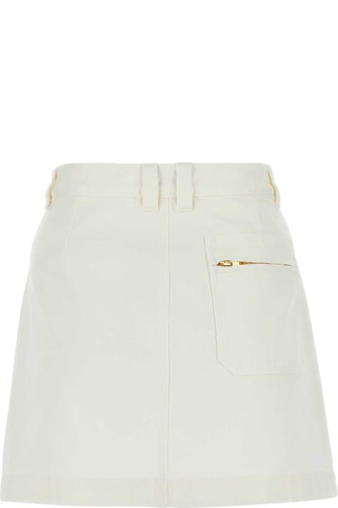 A.P.C. Skirts for Women A.P.C. White Denim Sarah Mini Skirt