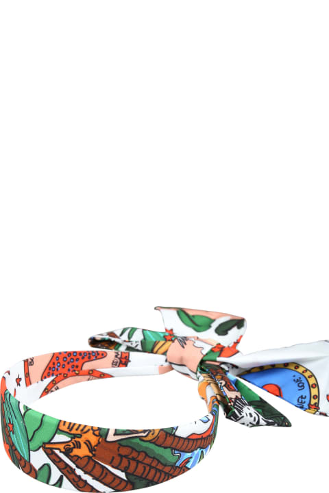 Alessandro Enriquez Accessories & Gifts for Girls Alessandro Enriquez White Headband For Girl With Pop Print