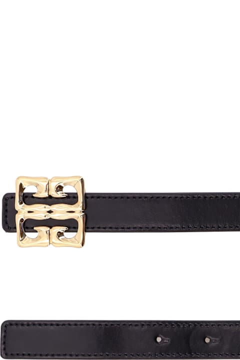 Givenchy Leather Belt With Metal 4g Logo Detail