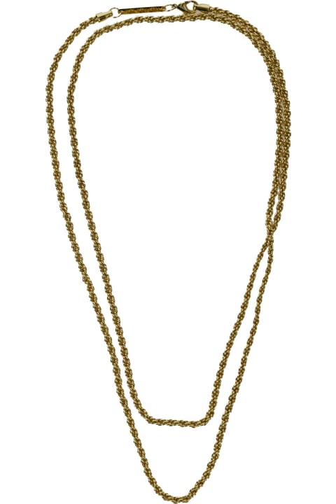 ウィメンズ Federica Tosiのネックレス Federica Tosi 'mini Grace' Gold Tone Long Necklace In Brass Woman