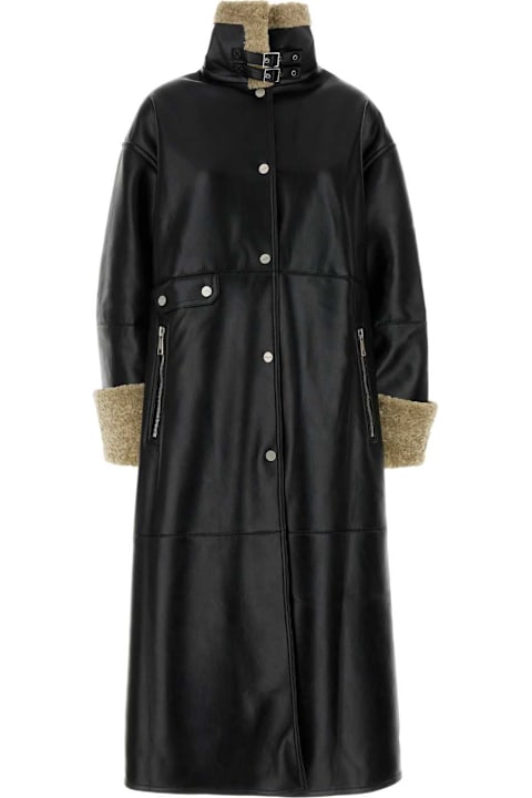 Nanushka Coats & Jackets for Women Nanushka Black Synthetic Leather Liesel Coat