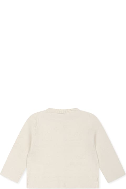 Bonpoint Sweaters & Sweatshirts for Baby Girls Bonpoint Ivory Cardigan For Baby Girl With Cherries