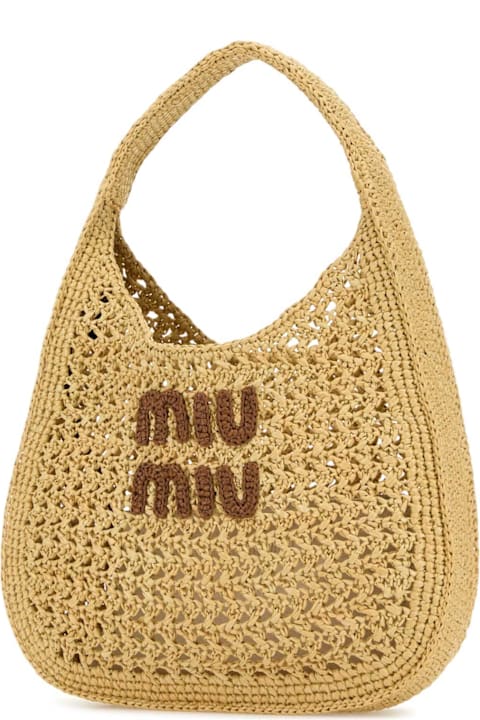 Miu Miu for Women Miu Miu Raffia Shopping Bag