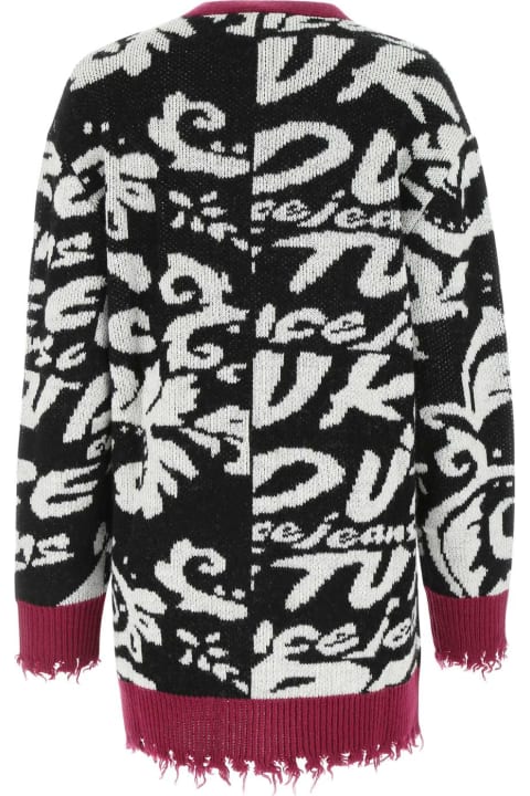 Versace Jeans Couture Sweaters for Women Versace Jeans Couture Embroidered Wool And Acrylic Oversize Cardigan