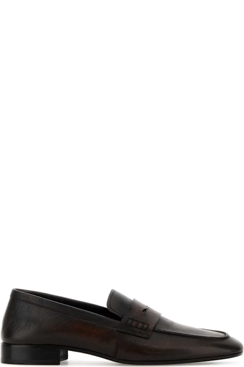 Dries Van Noten Dark Brown Leather Loafers