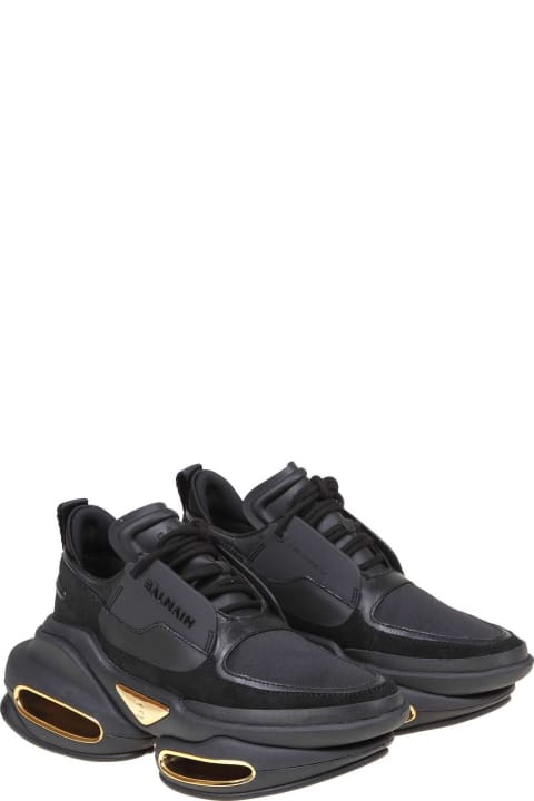 Fashion for Men Balmain Balmain B-bold Sneakers In Black Leather And Fabric