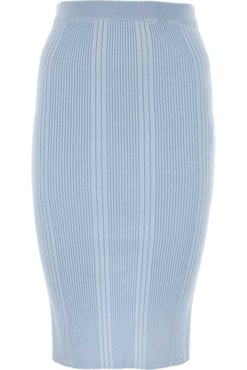 インテリア Bottega Veneta Pastel Light-blue Cotton Skirt