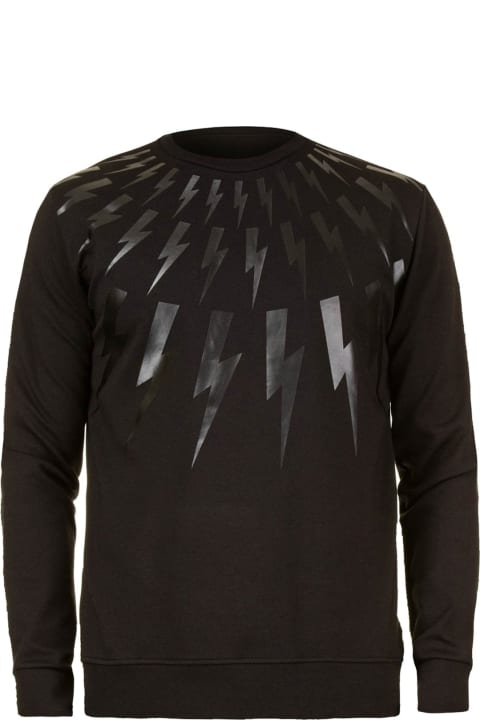 メンズ Neil Barrettのフリース＆ラウンジウェア Neil Barrett Lightning Print Sweatshirt