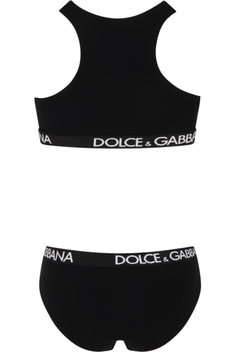 Black Set For Girl With Logos