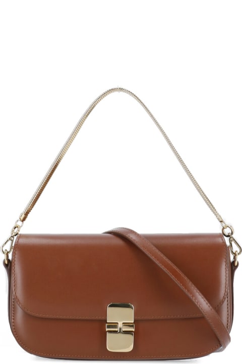 Shoulder Bags for Women A.P.C. Grace Leather Clutch Bag