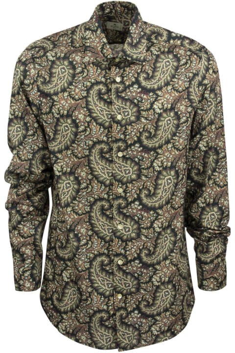 Shirts for Men Etro Paisley-printed Buttoned Shirt