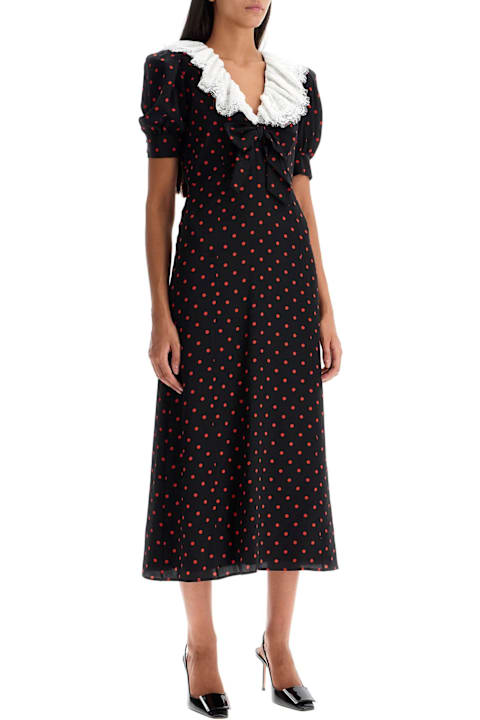 Alessandra Rich Dresses for Women Alessandra Rich 'polka Dot Silk Midi Dress'