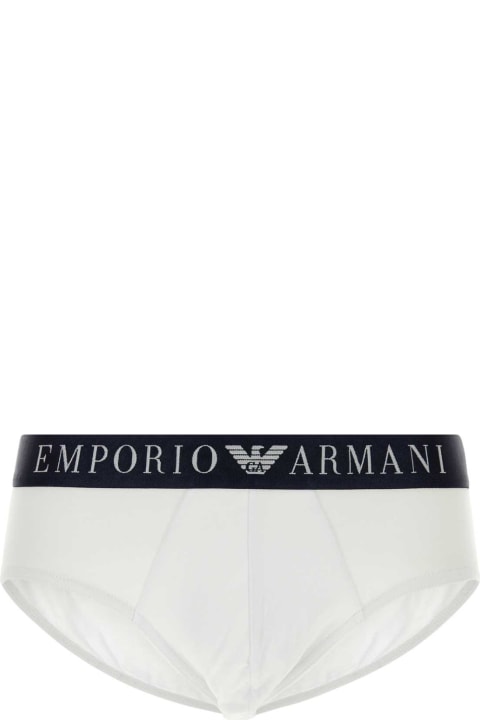 Emporio Armani for Men Emporio Armani White Stretch Cotton Brief