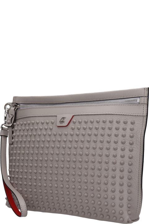 Citypouch Clutch In Grey Leather