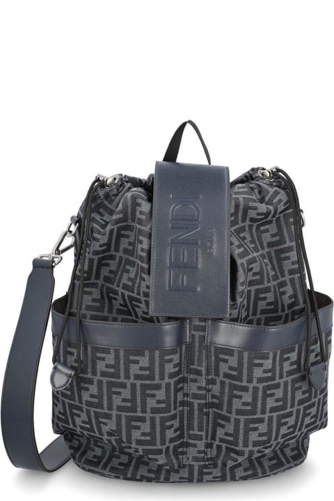 Fendi Bags for Men Fendi Ff Jacquard Strike Medium Backpack