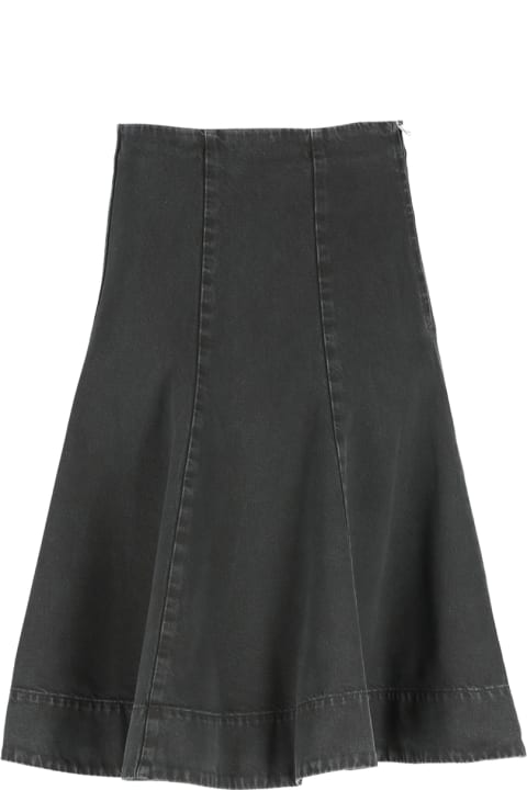 Khaite Skirts for Women Khaite Black Cotton Blend Skirt