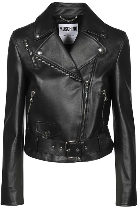 Moschino for Kids Moschino Leather Jacket