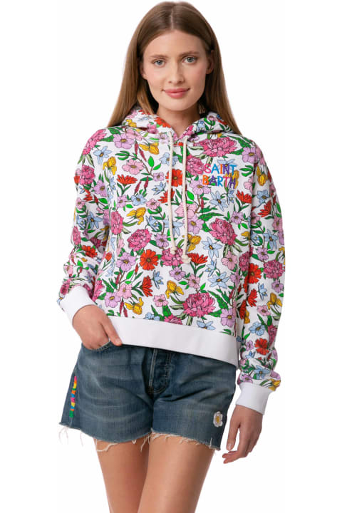 MC2 Saint Barth Fleeces & Tracksuits for Women MC2 Saint Barth Cotton Hoodie With Flower Print