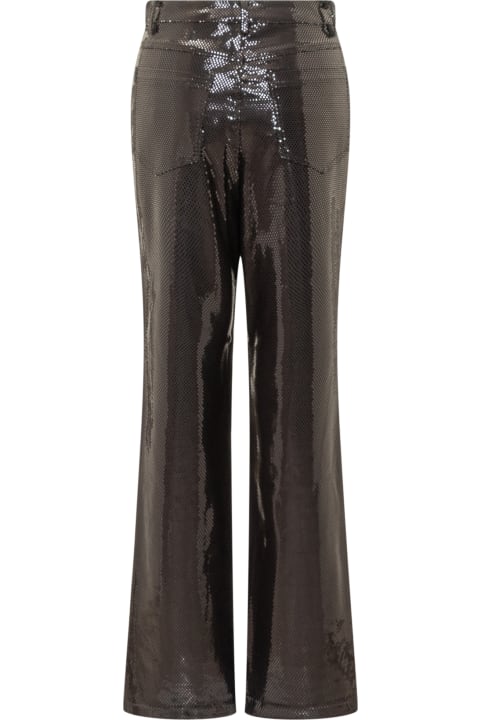 Rotate by Birger Christensen for Women Rotate by Birger Christensen Foil Jersey Straight Pants