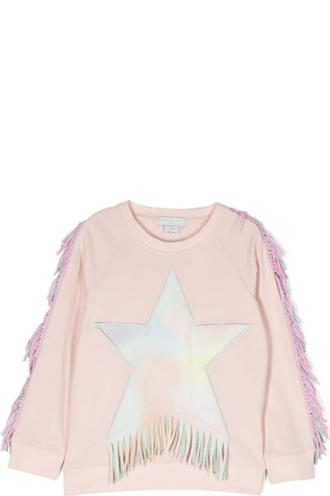 Fashion for Women Stella McCartney Kids Pink Stella Sweatshirt With Fringes