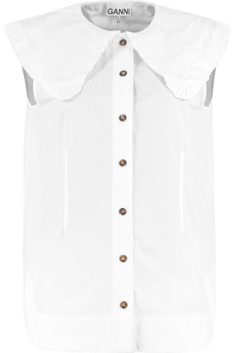 Ganni for Women Ganni Maxi Collar Cotton Shirt