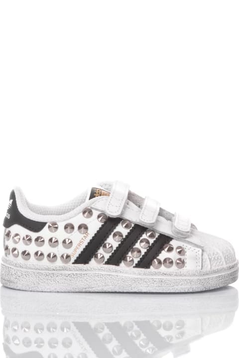 Shoes for Boys Mimanera Adidas Superstar Baby London Silver Customized Mimanera