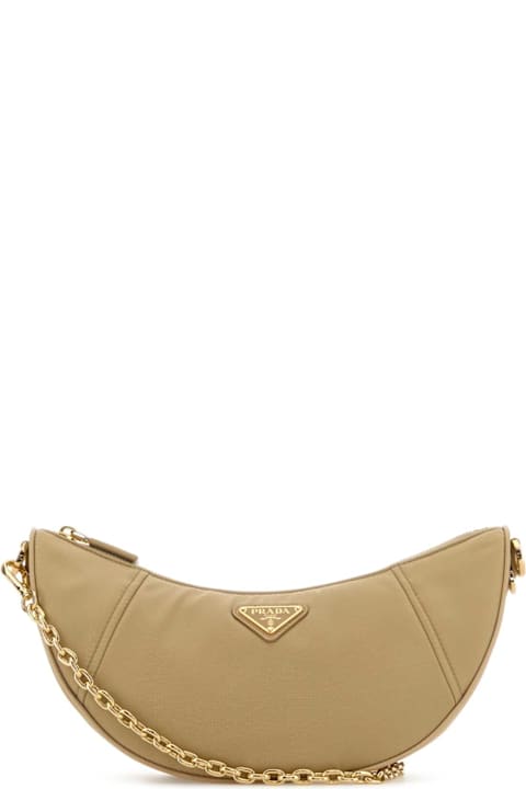 Homeware Prada Beige Re-nylon Prada Demi-lune Shoulder Bag