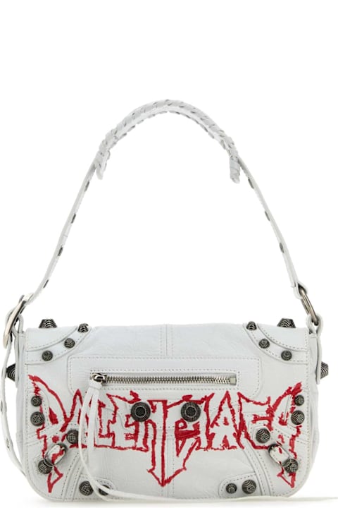 Homeware Balenciaga White Leather Le Cagole Xs Diy Metal Crossbody Bag