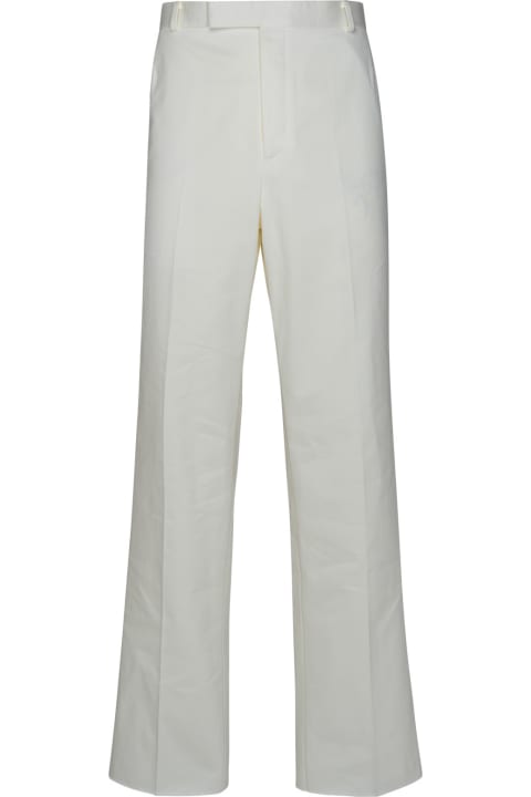 Thom Browne for Men Thom Browne Tailored Trousers In White Cotton