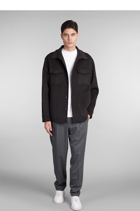 Theory معاطف وجواكت لـ القسم الرجالي Theory Casual Jacket In Grey Wool