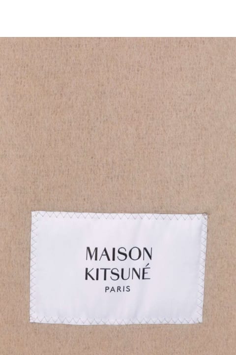 Scarves for Men Maison Kitsuné Baby Alpaca Plain Scarf