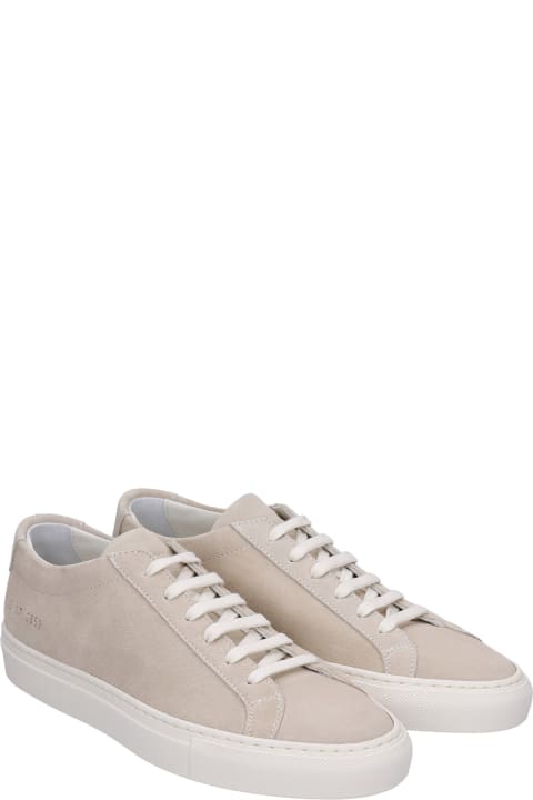Achille Sneakers In Powder Suede