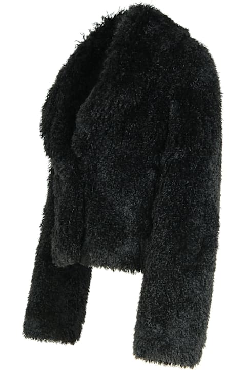 STAND STUDIO Coats & Jackets for Women STAND STUDIO 'samara' Black Polyester Faux Fur Coat