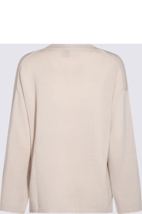 Allude سترات لـ السيدات Allude Ecru Wool Knitwear