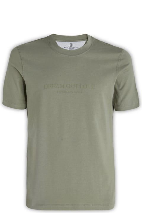 Brunello Cucinelli Clothing for Men Brunello Cucinelli Logo Printed Crewneck T-shirt