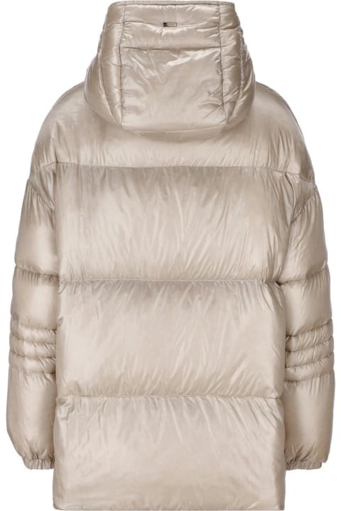 Fashion for Women Herno Quilted Hooded Drawstring Down Jacket Herno